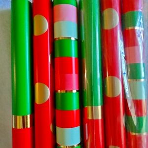 6 Pack Christmas Wrapping Paper Roll Holiday Party Gift Present Kraft 30" x 120”